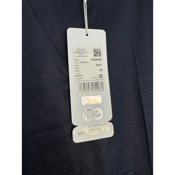 Escada Sport NWT Virgin Wool Pants in Navy Size 38 or US 8 - Picture 4 of 8